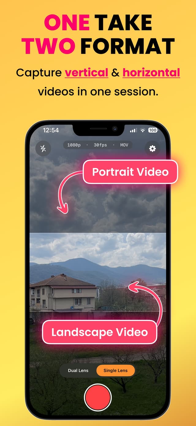 DualView – wide and ultra-wide dual camera or single lens recording